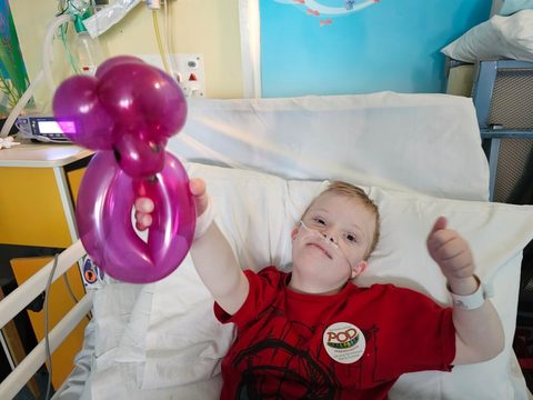 POD entertainer with children in hospital