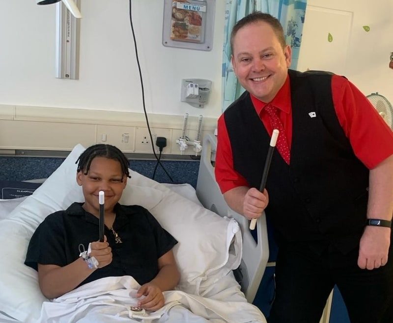 POD entertainer with patient