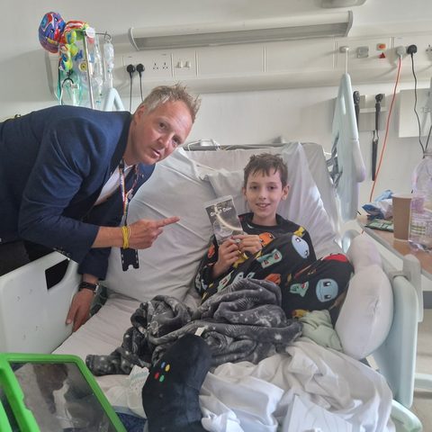 Graeme on the oncology ward